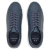 Armani Exchange Leather Lace-Up Round Toe Low-Top Fashion Sneakers Men sneakers Navy-Blue XUX123XV534100285