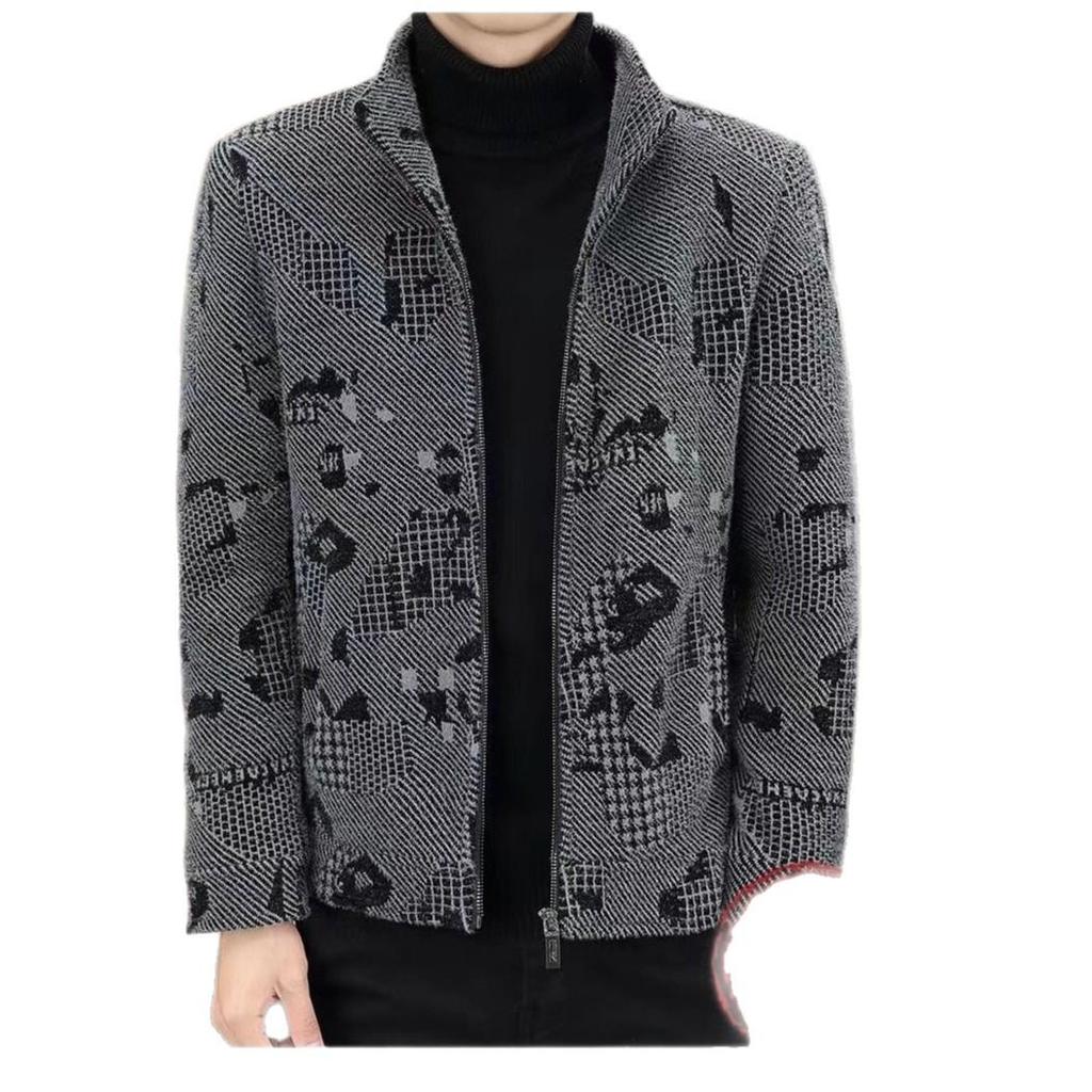 Men's Velvet-Lined Wool Jacket: Short, Thickened Winter Coat for Warmth and Style