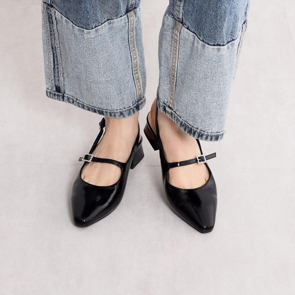 HIMIKO/Himiko/Back Strap Mary Jane Pumps/651513 Black 240