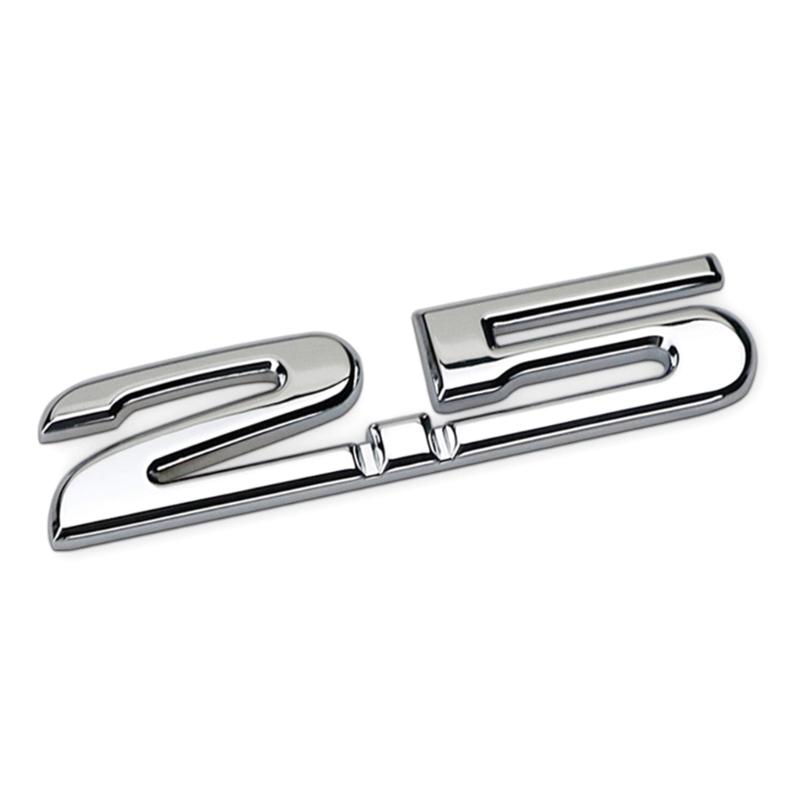 Auto Emblem Plakette Aufkleber 3D ABS 2.0 2.5 Geformter Aufkleber Kotflügel Emblem Heckklappe Plakette Aufkleber Auto Zubehör
