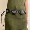 Metal Heart Belt Spice Girls PU Leather Waistband Casual Rivet Belt  Ladies