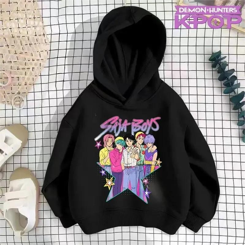 Autumn Winter KPop Demon Hunters Toddler Girl Boy Clothes Movie Graphic Children Hooded Sweatshirts Casual Fashion Kids Hoodies