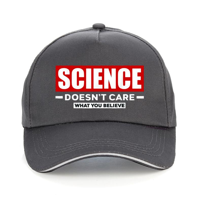 Science Doesnt Care What You Believe Printing Baseball Cap Casual Summer Trucker Hats Harajuku Snapback Hat Gorras