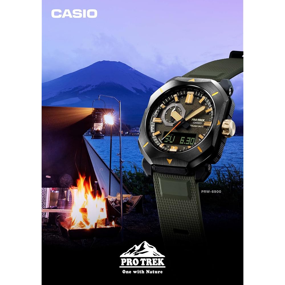 Casio Pro Trek PRW-6900Y-3JF Men's Climber Line Solar Radio Watch Green Biomass Plastic