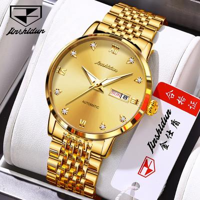 JINSHIDUN New Business and leisure Ανδρικό ρολόι Αυτόματο μηχανικό ρολόι Fashion Diamond αδιάβροχο φωτεινό ανδρικό ρολόι υψηλής ποιότητας