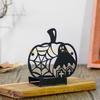 KX4B Halloween Holders Horror Ghostly Bat Spiderweb Black Candlestick Table Centerpieces Tealight Stand Decors