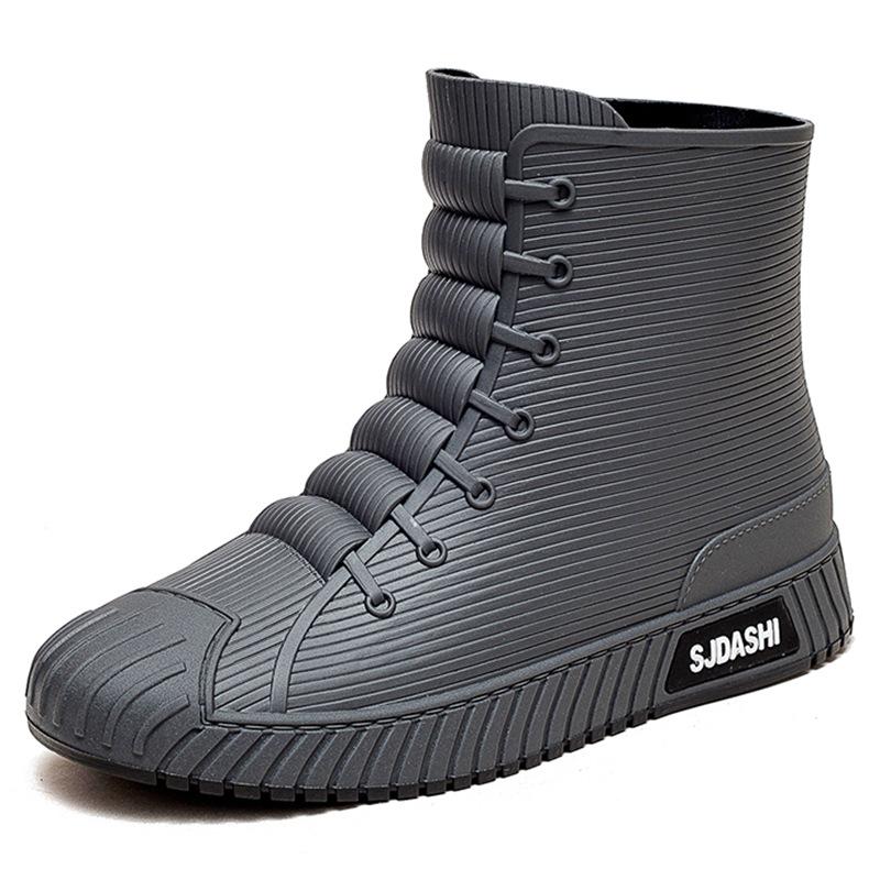 2023 Men's Fashion Short Rain Boots: Waterproof, Non-slip Rubber Shoes for Couples