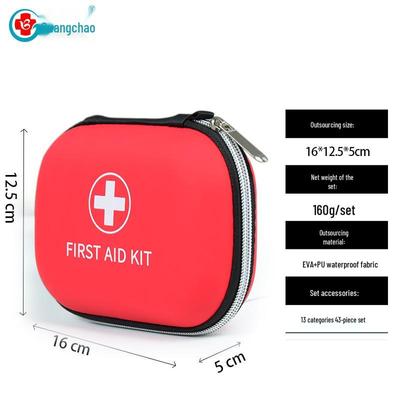 Tragbarer wasserdichter PU-Erste-Hilfe-Kasten für Auto und Outdoor-Reisen