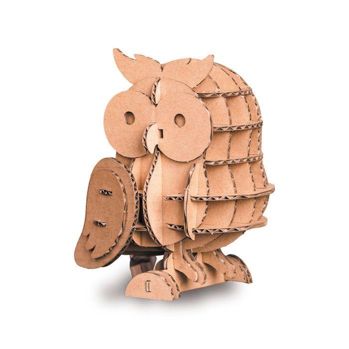 Maquette 3D en carton - Hibou - Enfant 8 ans - Réaliste - Facile à monter - Décoration