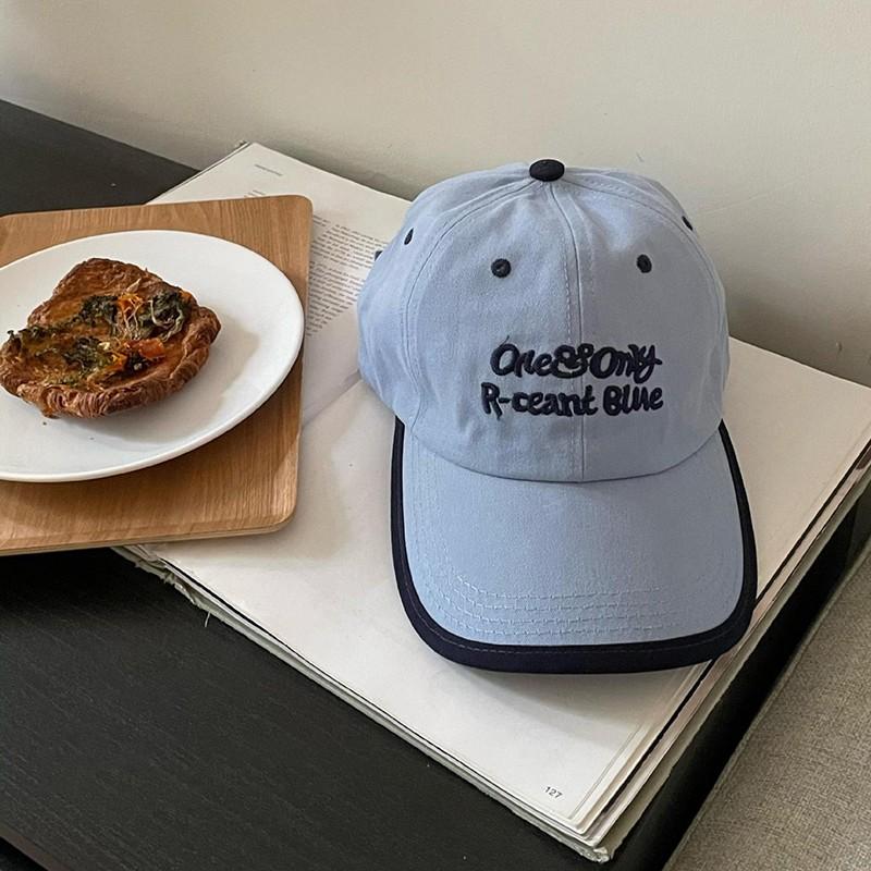 Women Baseball Cap Solid Color Plain Color Embroidered Stitching Stitched Alphabet Lettering Duck Tongue Cap Outdoor Adjustable Men Sun Visor Hat