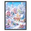 Winter Cabin Full 11CT DIY Stamped Cross Stitch Kits 40x55cm Embroidery Needlepoint Starter Kits for Adults Home Decor