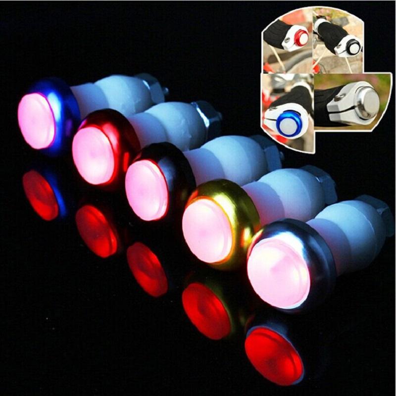 1 Pereche Semnalizator Siguranță Bicicletă Ciclism Capăt Ghidon Dop Lumină LED Roșie Lampă Magnetică Ghidon XR-Hot