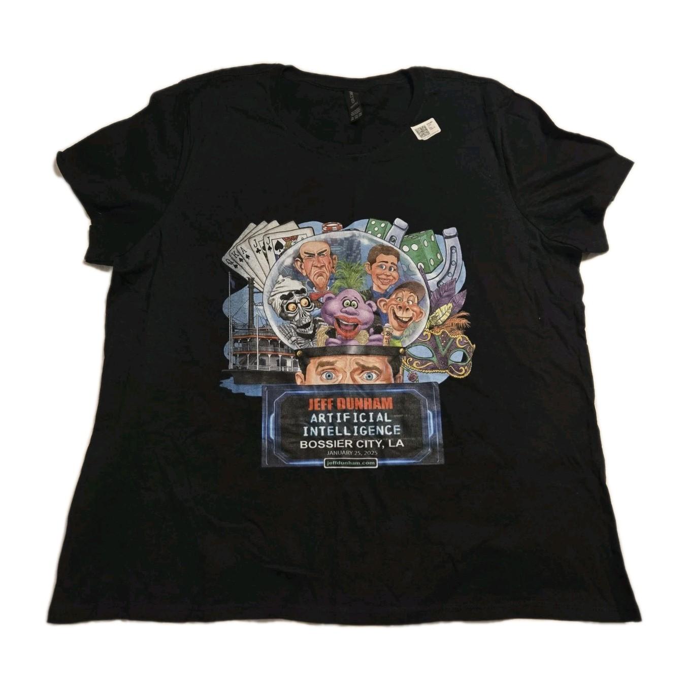 Jeff Dunham Artificial Intelligence Tour Shirt Bossier City LA 2025 Women s Unisex T-Shirt XXXXL