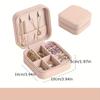 Portable Mini Jewelry Storage Box Travel Organizer Jewelry Case Leather Storage Earrings Necklace Ring Jewelry Organizer Display