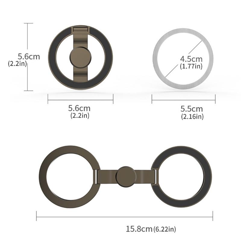 Phone Holder Kickstand Car Mount Holder Finger Grip Stand Double Side Magnetic Holder Bracket for Phone 17 16 15