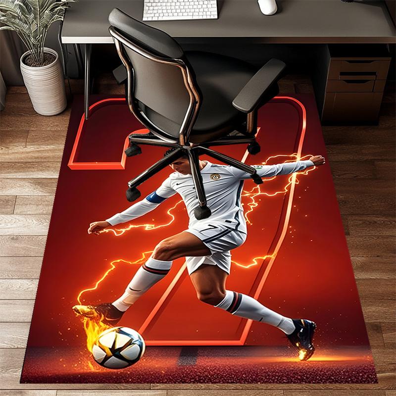 1pc Number 7 Soccer Design Printed Area Rug Carpet for Bedroom Living Room Home Decor Rugs Mat Non Slip Mat Rug for Bedside