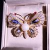 Enamel Painted Butterfly Brooch High-End Women'S Retro High-End Corsage Pin Luxury Suit Versatile Accessories
