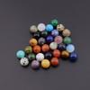 16mm Natural Agate Crystal Ball Ornament - Holeless Round Semi-Precious Stone for DIY Jewelry (BJ12)