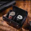 XIHAMA Watch Case, Leather Watch Storage Box, 123 Watch Capacity, Shockproof, for Business Trips, Travel, Portable Watch Box, Compact Case, Watch