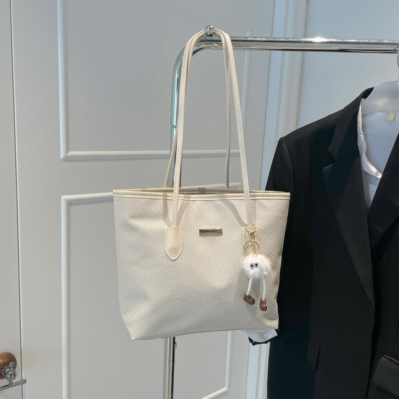 Large Capacity Tote Bag Women's New Casual Simple Shoulder Bag Niche Design Class Commuter Bag