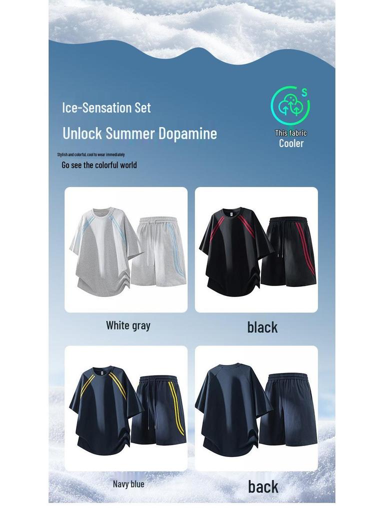 Herren Sommer 2026 Bad Boy Kurzarm-T-Shirt & Shorts Set
