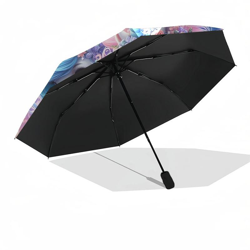 1 Stück Einhorn Fantasy Nachthimmel Regenschirm mit Kunststoffgriff, Geeignet für Alle Jahreszeiten Zuhause Reise Outdoor RegenschirmDD708