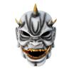 Playful And Red White Resin Mask Of The Japanese Demon King Great For Halloween Festivals And