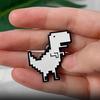 Pixel Style Enamel Pins Tyrannosaurus Rex Animal Jewelry Funny Brooches  Kids Friends
