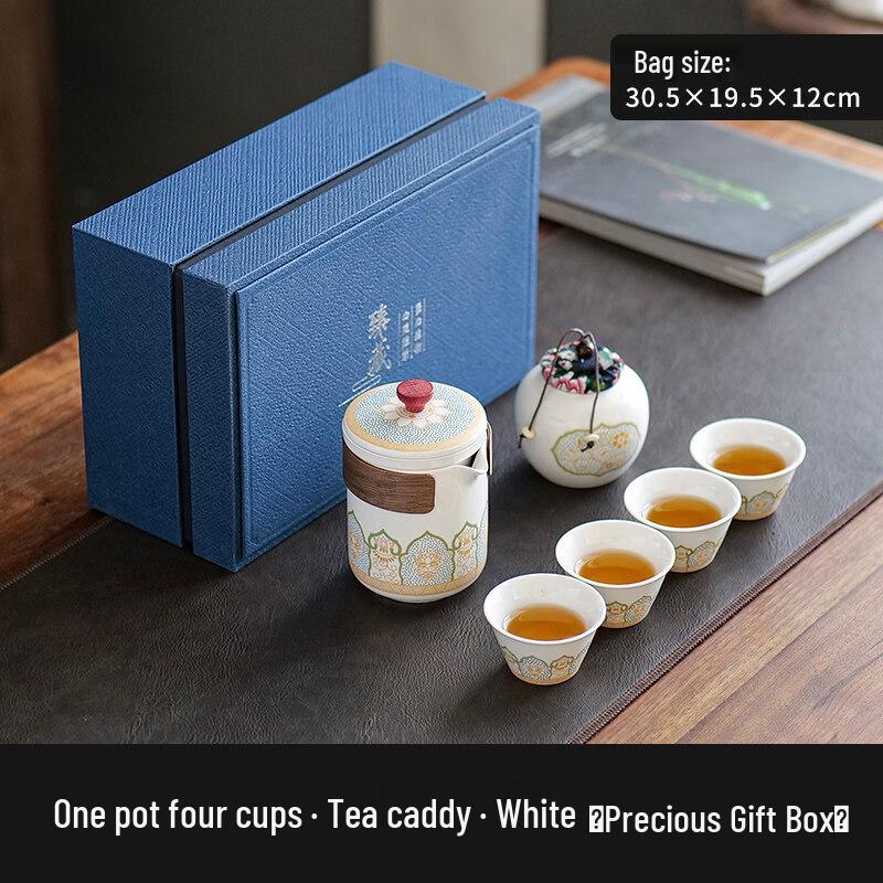 Zisiz Portable Ceramic Kung Fu Tea Set