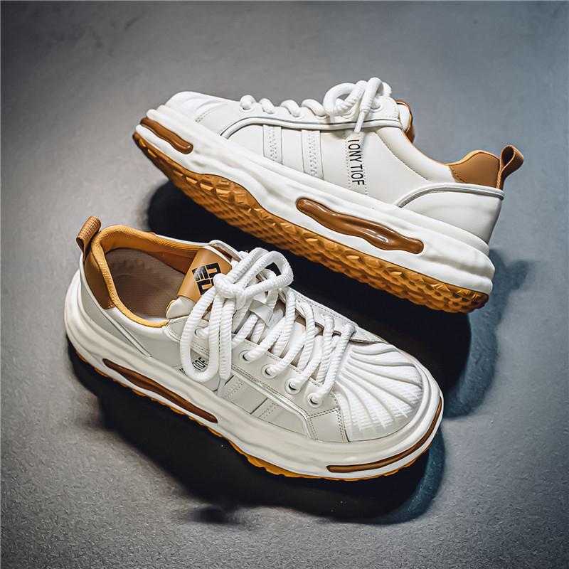 New Fashion Men's Four Seasons Comfortable Thick Sole Shoes Students Male Boys Trending Soft Sole Breathable Casual Running Sneakers