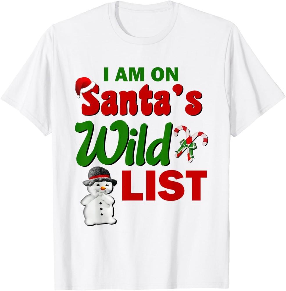 Я в списке нежелательных у Санты Смешная надпись Рождественский подарок Футболка Унисекс Футболка S