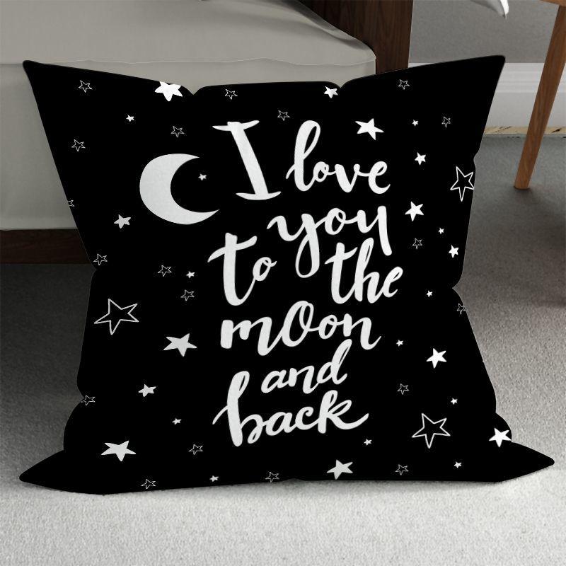 Romantic Couple Wedding Decorative Sofa Pillows: Minimalist Double-Sided Printed Square Pillow Covers (Includes Pillow Insert)