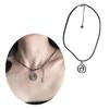 Spiraled Pendant Necklace Vintage Alloy Star Charm Neckchain Handmade PU Cord Neckwear Fashionable Neck Jewelry Gift