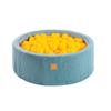 Runde Bällebad MeowBaby® 90x30cm mit 200 Bällen, Cord, Türkis