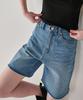 Short en Jean Imprimé Ruban RONRON Bleu Clair