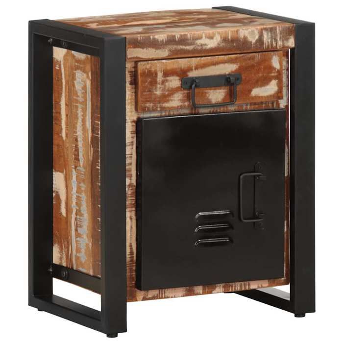 VidaXL Tables de chevet 2 pcs multicolore bois massif de manguier brut, armoire de chevet, armoire de lit, table d'appoint 4013562