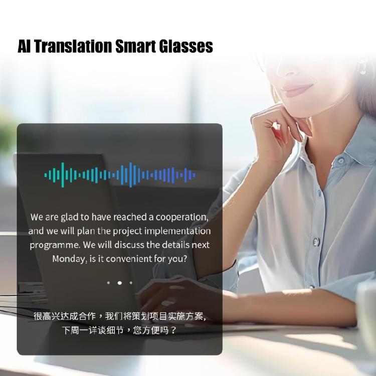 Audios Eyewear for Travel Business Multifunctional AI Translator Glasses Support Multi Platform for Men Women