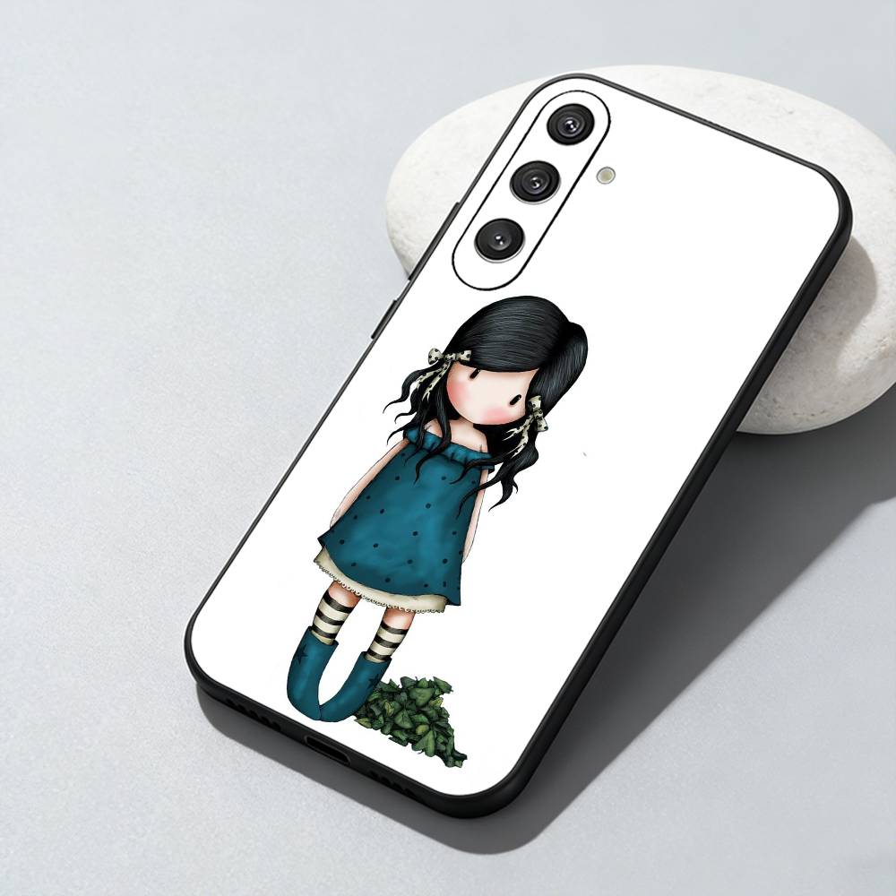 Cute S-santoro G-gorjuss Phone Case For Samsung Galaxy A73,A72,A71,A70,A52,A51 Others Soft Black Cover