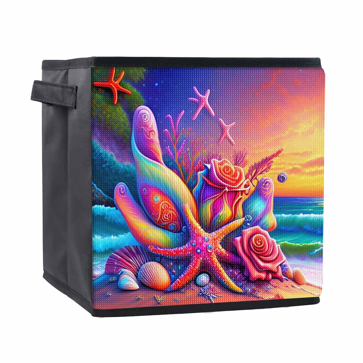 

Starfish By The Seaside 5D Diamond Painting Storage Basket Full Round Drill Mosaic Diamond Embroidery Cross Stitch Kits Home Decor Home Decor 25cmx25cm