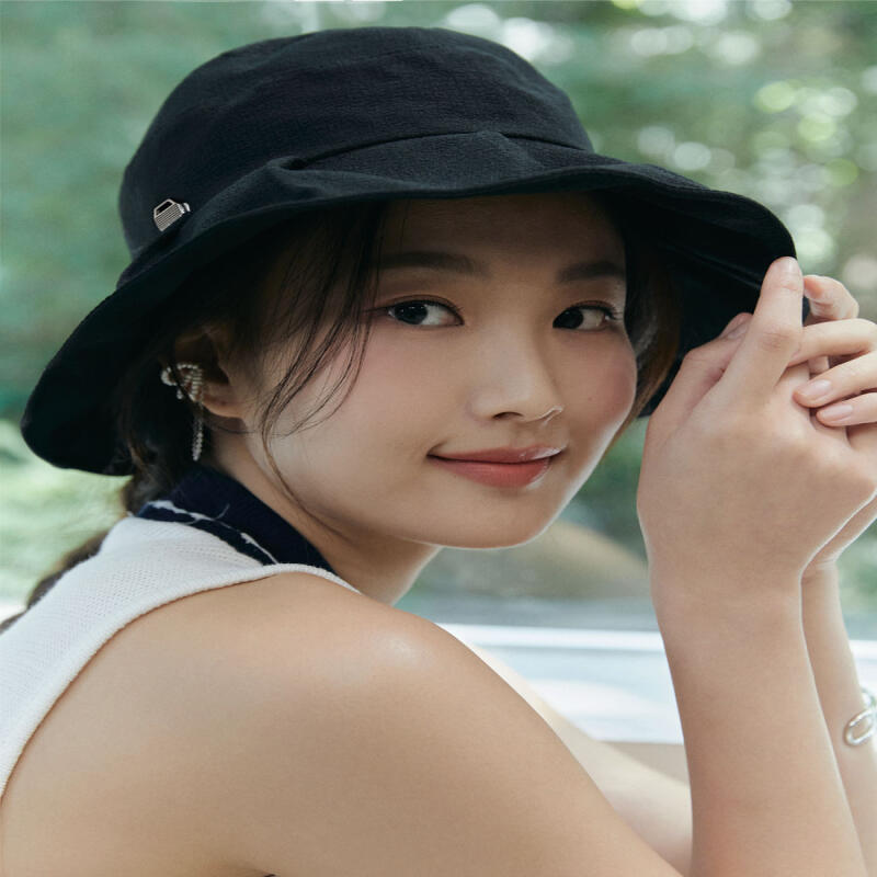 Женская Широкая Легкая Шляпа-Ведро в Стиле Хепберн H011 ЧЕРНЫЙ black