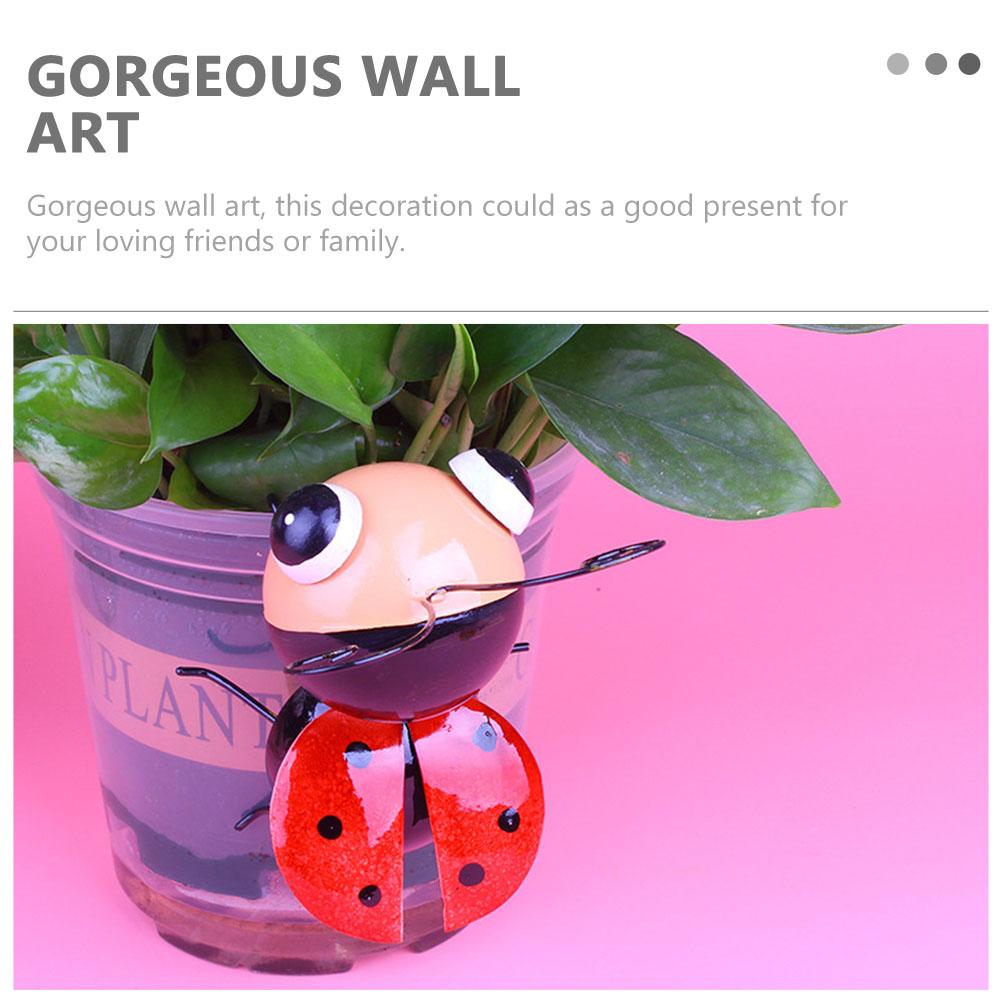 Garden Beetle Fence Decor Wall Decorations Outdoor Iron Hanging Ornament Metal Crafts