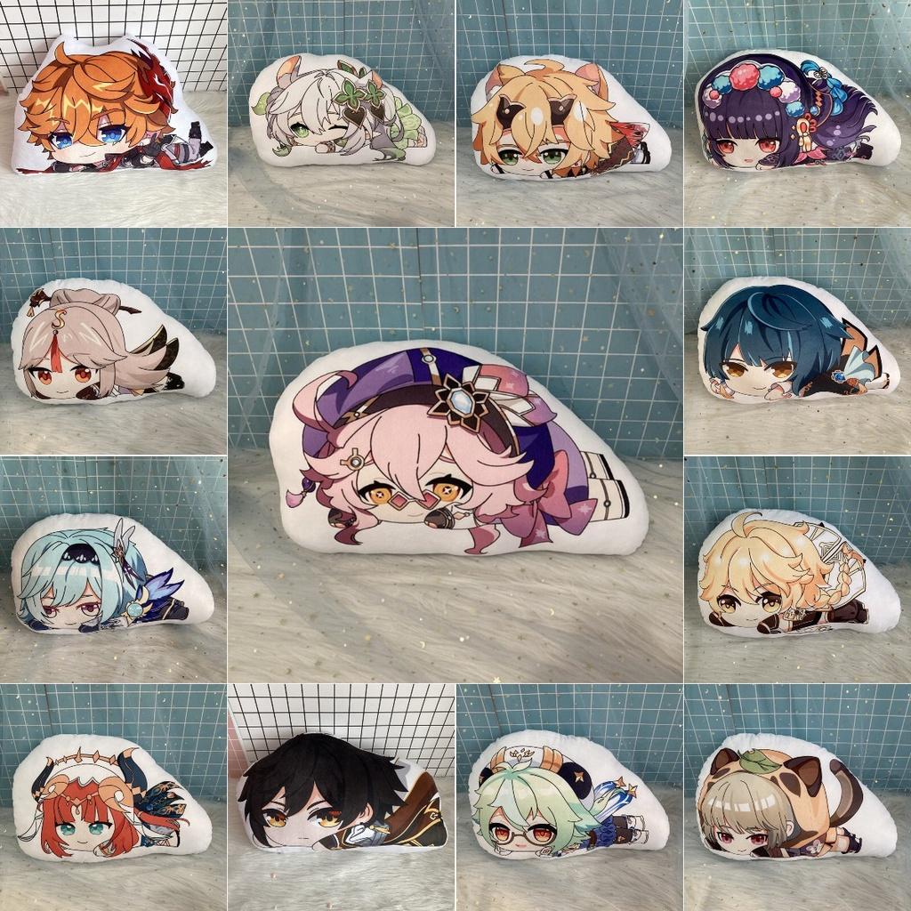 Cute Genshin Impact Zhongli Nilou Sucrose Sleepy Plush Doll Cushion Pillow Xmas Gift