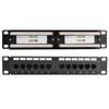 UTP 12-ports kabelställ CAT6 RJ45 Ethernet-nätverk Datapatchpanel Utan fäste