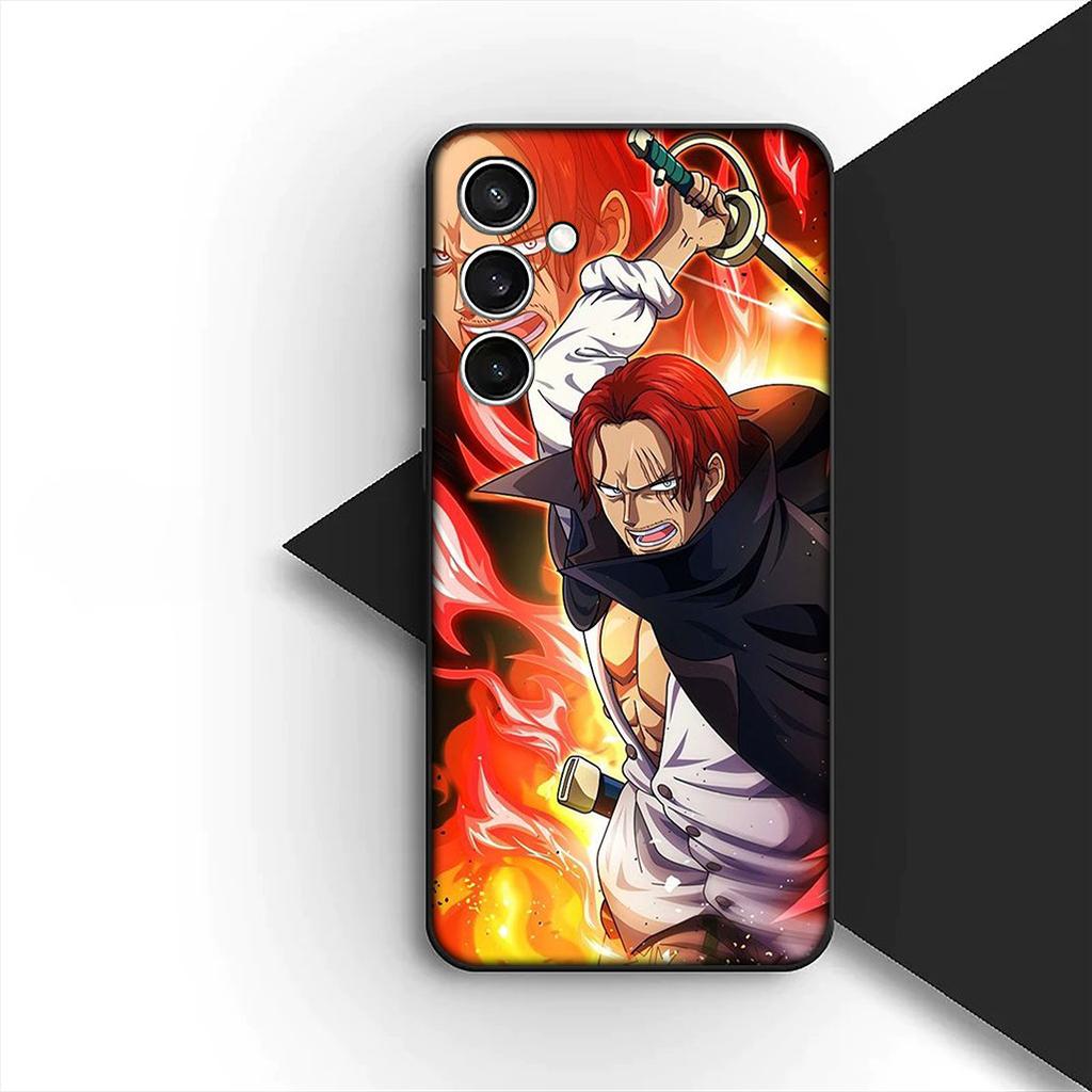 For Apple iPhone 16 14 15 Plus 11 Pro Max 16E ProMax + 16Plus 15+ 14+ Phone Cover Soft Case Shanks Red Hair One Pieces Luffy