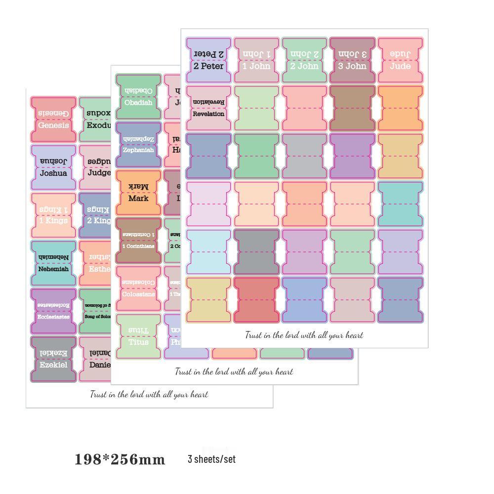 Waterproof Bible Index Tabs & Bookmark Label Stickers
