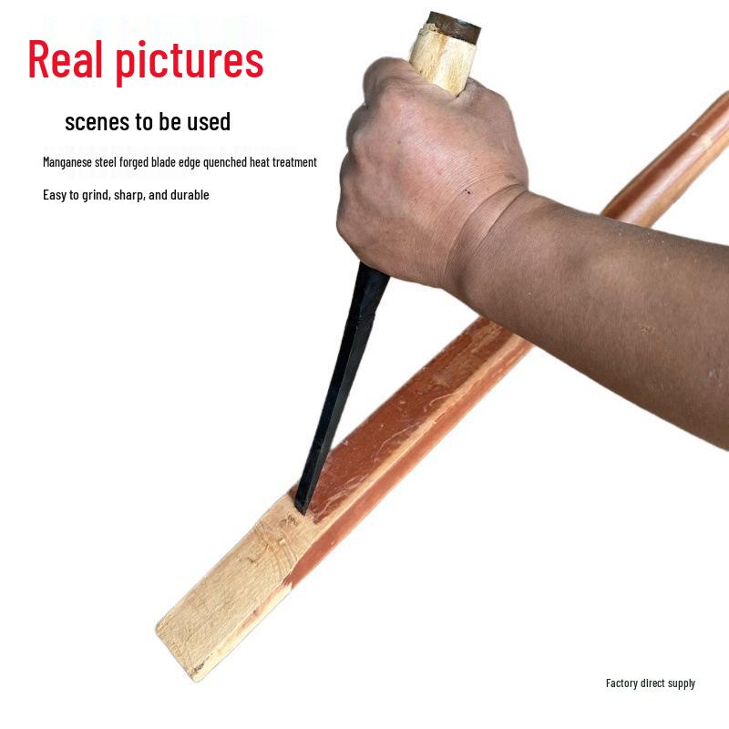 Manganese Steel Hand-Forged Woodworking Chisel - Flat Shovel Design, Old-Fashioned Style