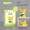 Orange Silver Shaded Cat Micro Blocks - Educational Kitten Toy Compatible with LEGO