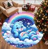 Care Bears Pattern Round Rug, Indoor/Outdoor Mat, for Picnic, Gameroom, Bedroom, Office, Living Room, Home Decor Carpet, Birthday Gift