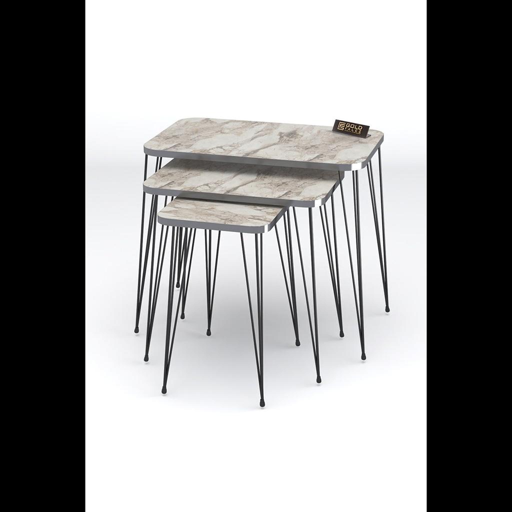 Nesting Table Kr Silver Efes Wire Black Leg