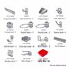 Mobile Hardware Tool & Material Rack with Pegboard & Parts Box Display